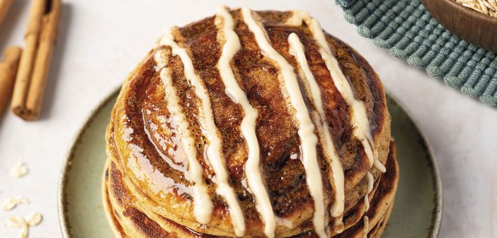 Cinnamon Swirl Oat Pancakes