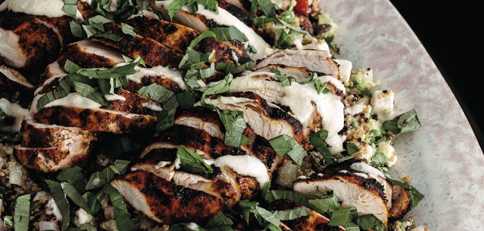 Mediterranean Quinoa With Blackened Chicken